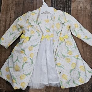Nannette Baby Yellow Tulip Easter Dress Set 18m